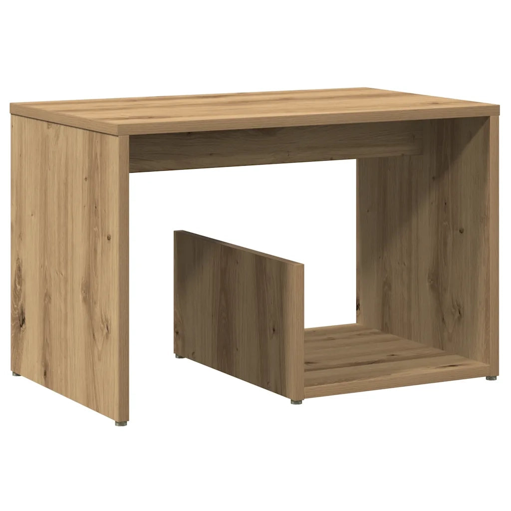 Tavolino-Tavolino da soggiorno-Tavolo Rovere Artigianale 59x36x38 cm in Legno Multistrato