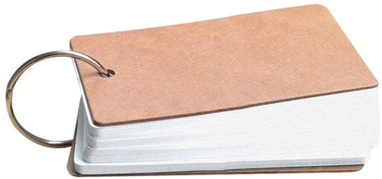 Carte da apprendimento 6 pezzi - Formato in tasca - Carte di vocabolario - Carte bianche - Carte da notizie - Con anello - Carte.