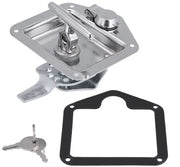 Manubrio T con impugnatura in acciaio inossidabile - maniglia a battente - set di chiavi con 2 chiavi - gomma sigillante - adatto per cassetto degli attrezzi - impermeabile e stoffa impermeabile - chiusura a serraggio