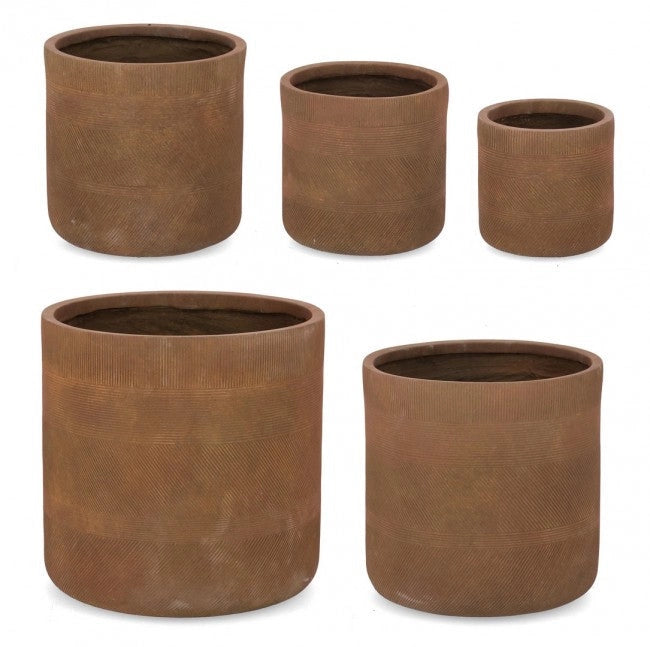 Set 5 Vasi a Cilindro Rigo Rusty
