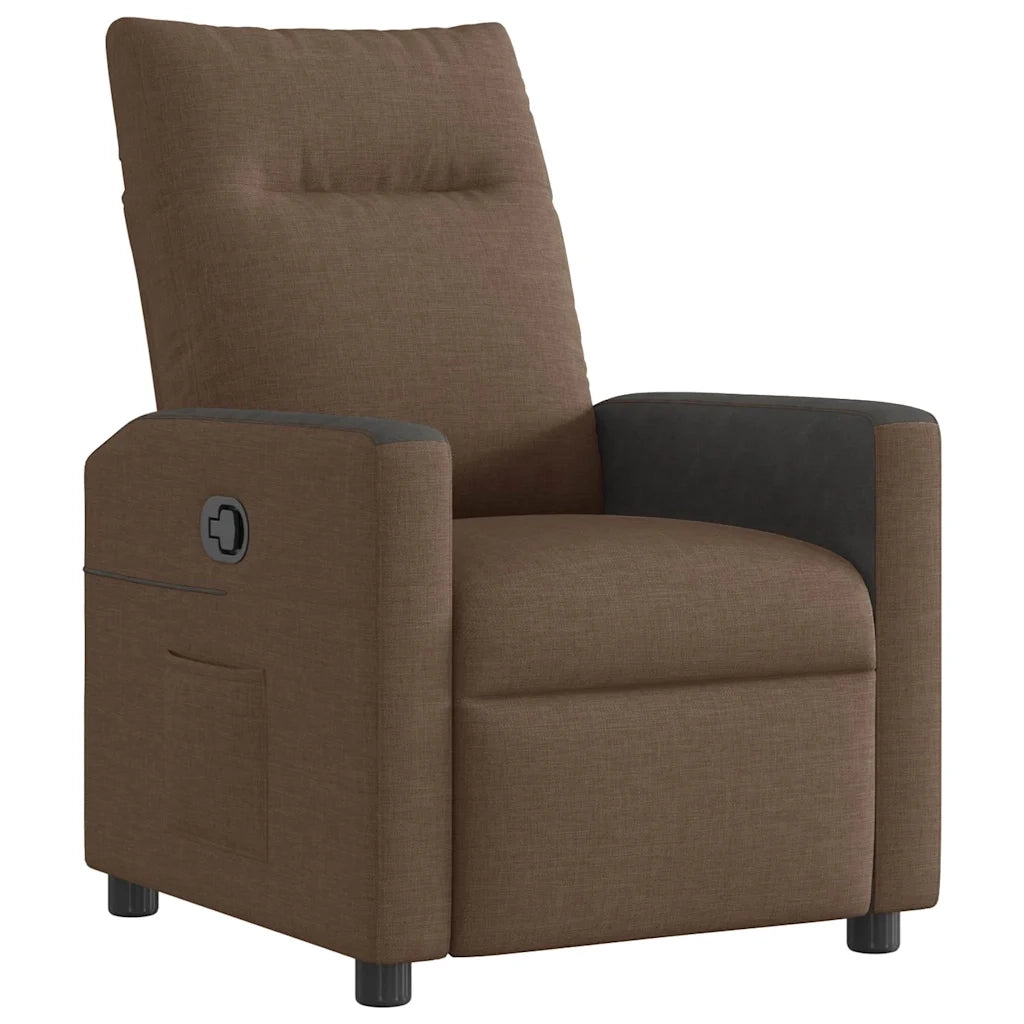 Poltrona Reclinabile in Tessuto Marrone 4104828