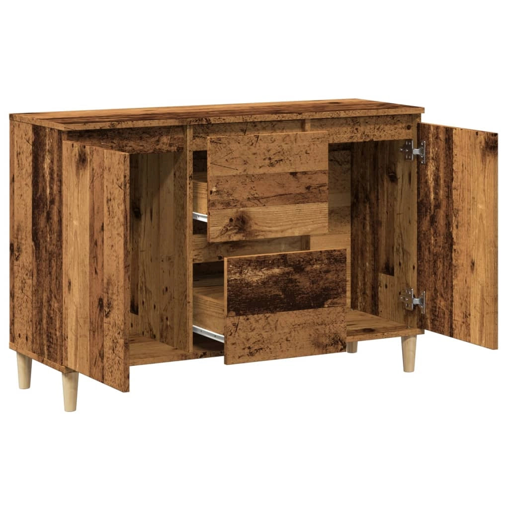 Buffet credenza cassettiera armadio mobile contenitore organizer cucina soggiorno salotto legno vecchio 102 x 35 x 70 cm legno ingegnerizzato marrone 02_0036597