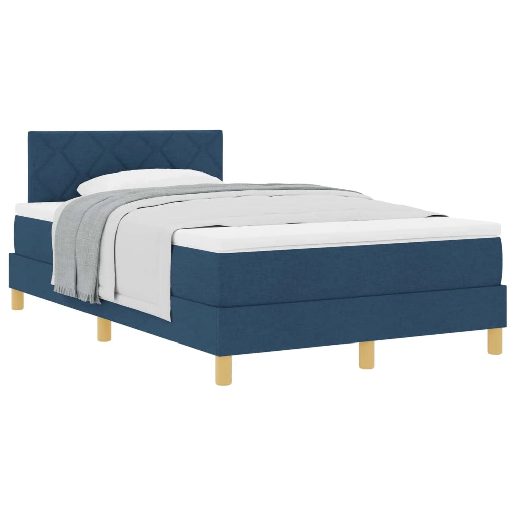 Letto a molle con cuscino con testiera Blu 120 x 200 cm Tessuto 3338992