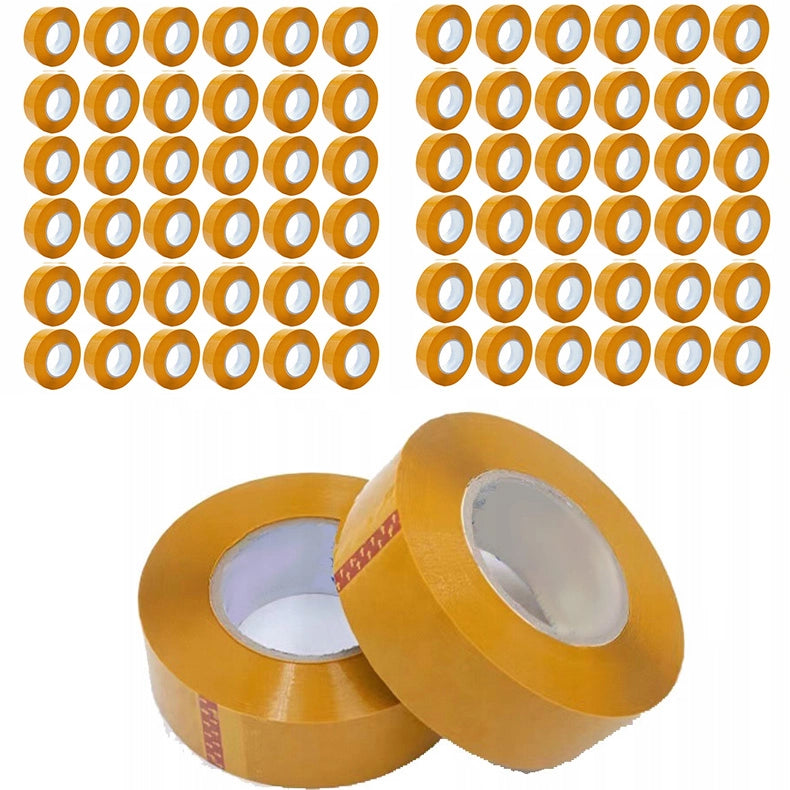 Nastro Adesivo Giallo Rosfix 48mm x 50m – Alta Aderenza e Resistenza UV | Set 72 Pezzi | Uso Domestico e Ufficio