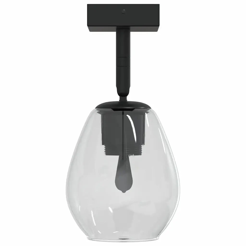 Faretto da soffitto Nero 13 x 13 x 26 cm Vetro e Metallo 42001218