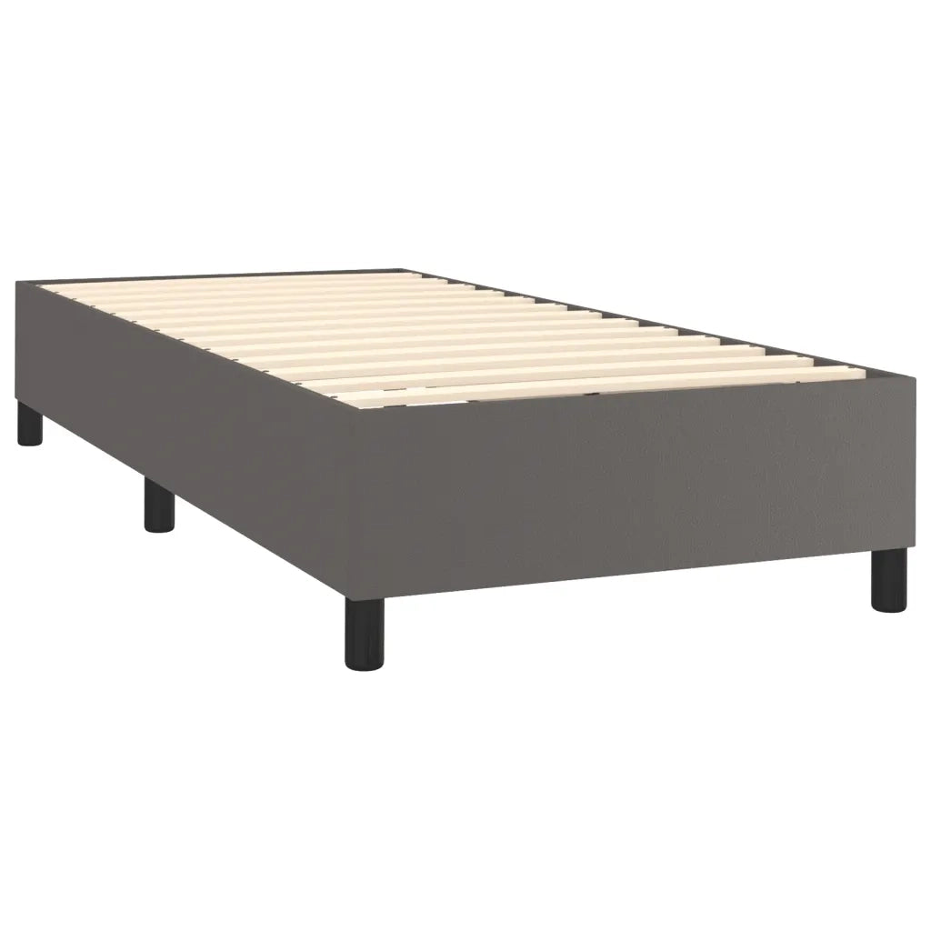 Giroletto a Molle con Materasso Grgio 80x200 cm in Similpelle 3137633