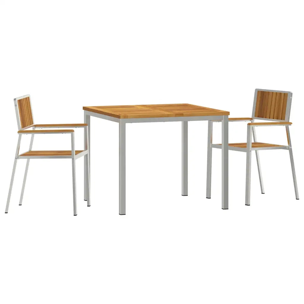 Set da pranzo per esterni 3 pcs Legno di Acacia Massello 3334789