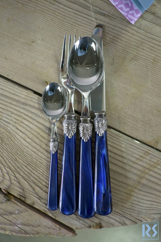 Servizio Set di Posate 24 Pezzi in Acciaio Inox Rivadossi Sandro Elena Bordeaux