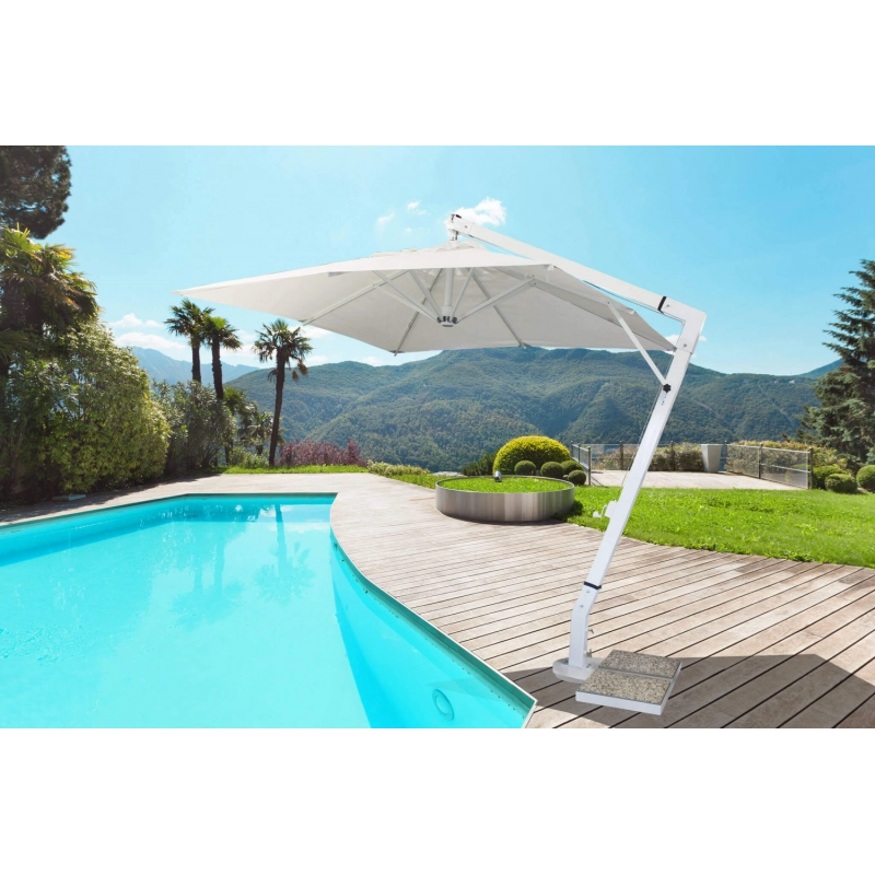OMBRELLONE VENERE BIANCO DE LUXE P/L 3 X 3