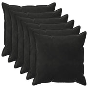 Federa 6 pcs HOUTEN Nero 70 x 70 cm Velluto 921284