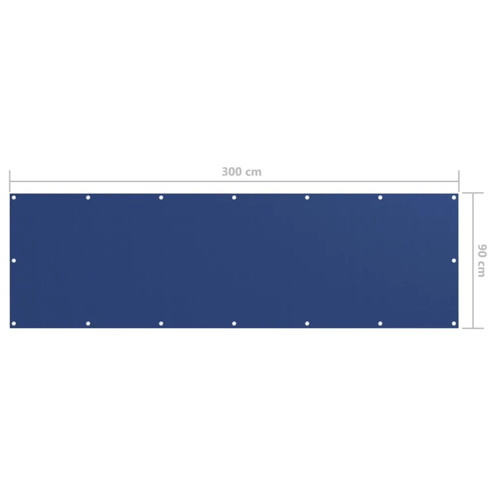 Schermo da balcone | Paravento da Balcone Blu 90x300 cm in Tessuto Oxford