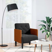 Divano Sedia con Braccioli Nero 55 cm in Velluto 4100597