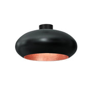 Plafoniera ovale nera interno rame Compo E27 Luminex