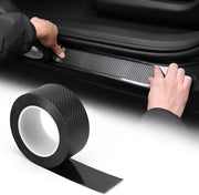 Foglio di protezione auto a fibre di carbonio 5cm x 10m - Dorpelbescherming Sticker - Foglio per protezione autobumper con zebratura