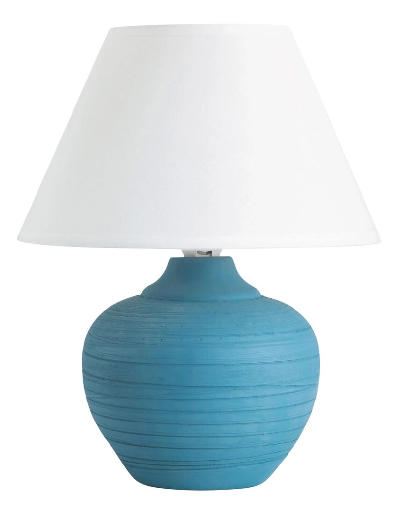 Lampada da comodino con paralume Molly blu E14 Rabalux 4392