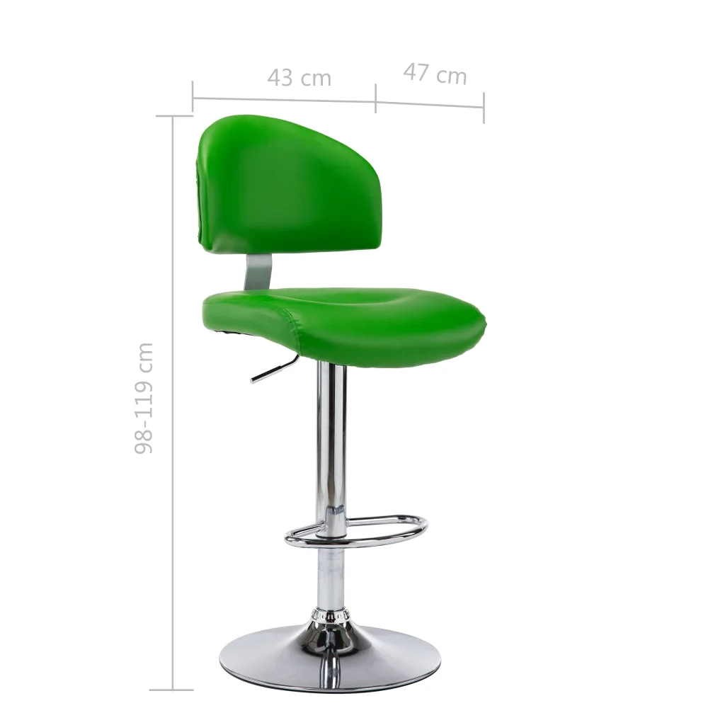 Sgabello da Bar Verde in Similpelle 249655