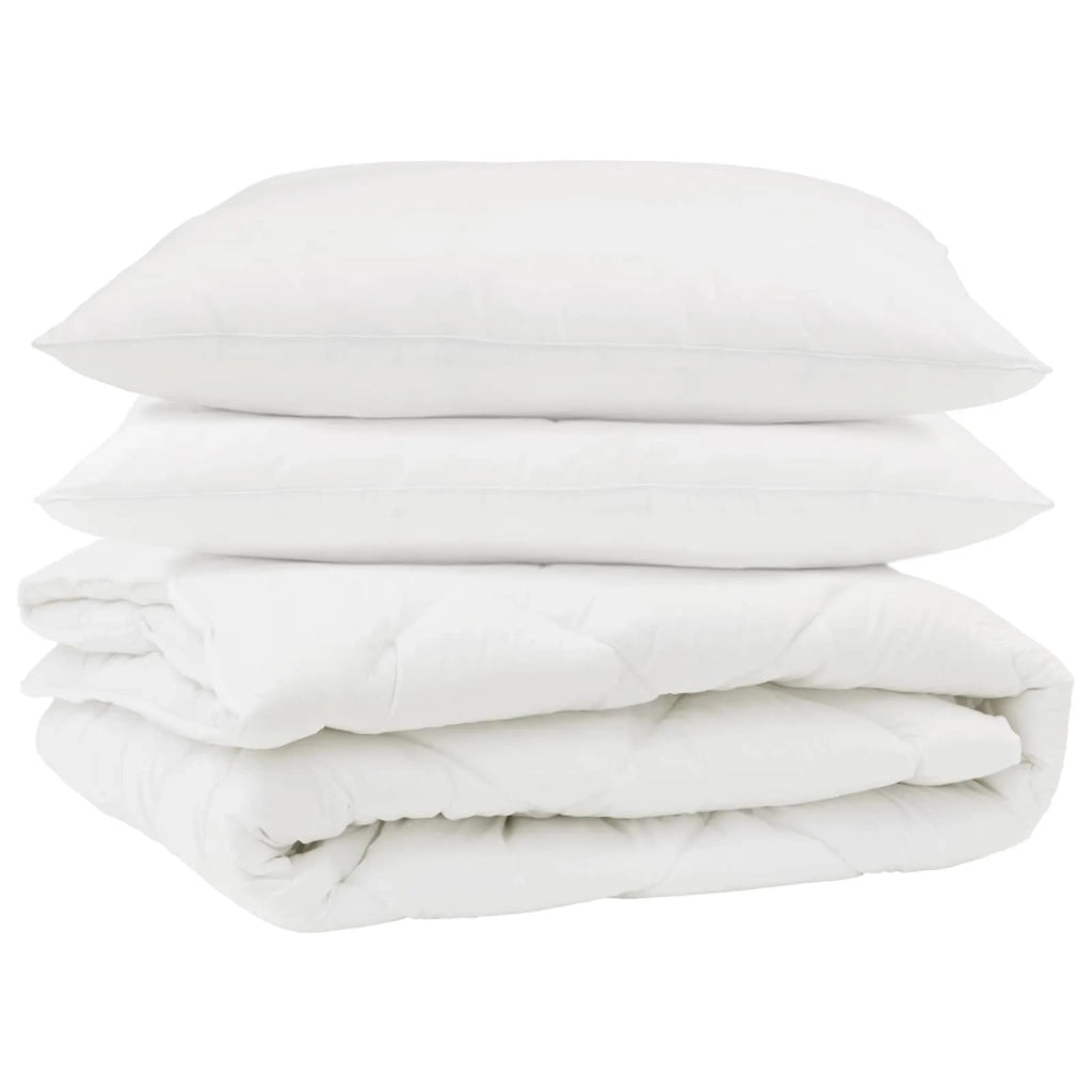 Piumone con cuscino 3 pcs Bianco Microfibra 3377542