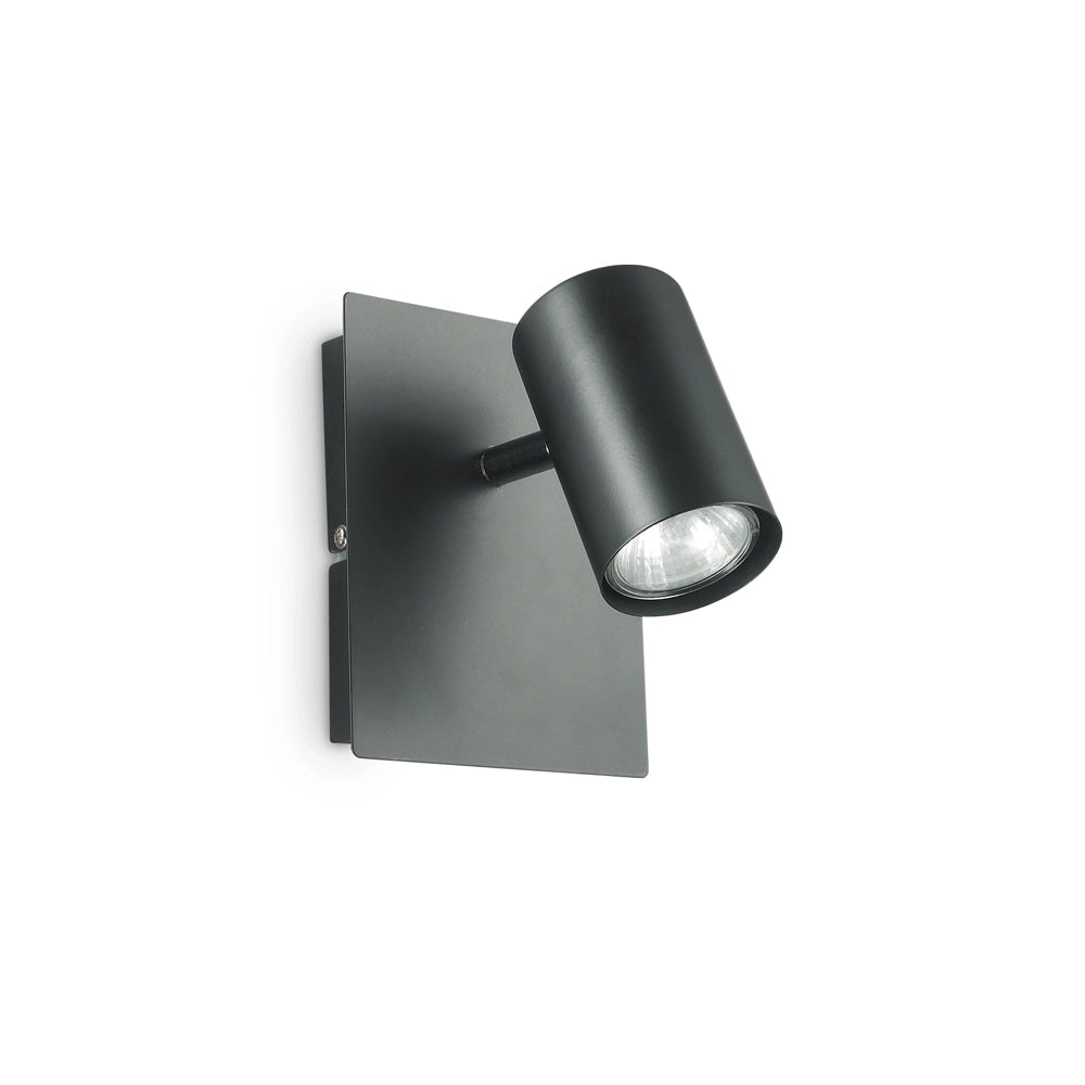 Applique Moderna Spot Metallo Nero 1 Luce Gu10