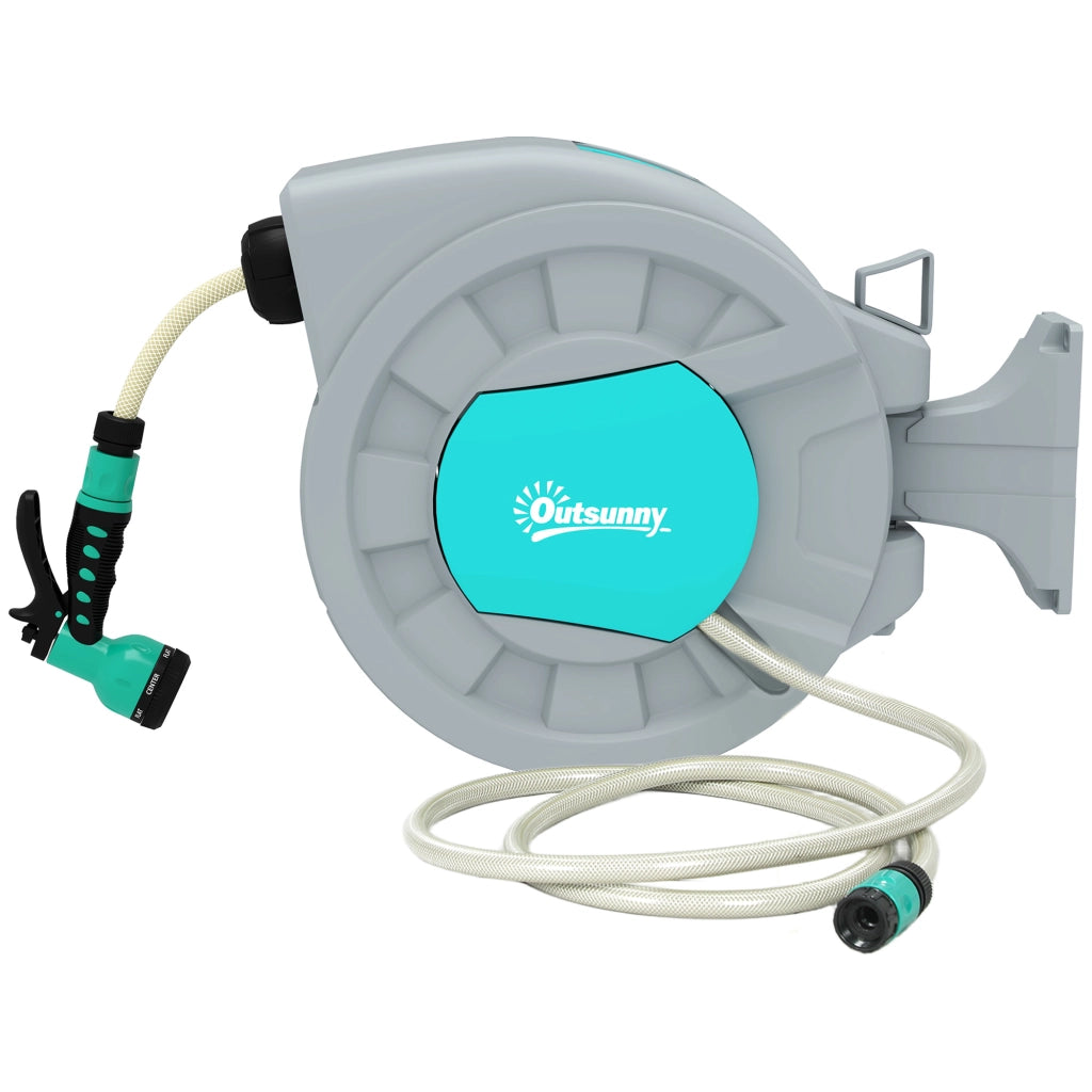 Avvolgitubo Automatico a Parete e Portatile ¨C Minimal ¨C Grigio 25+2 m