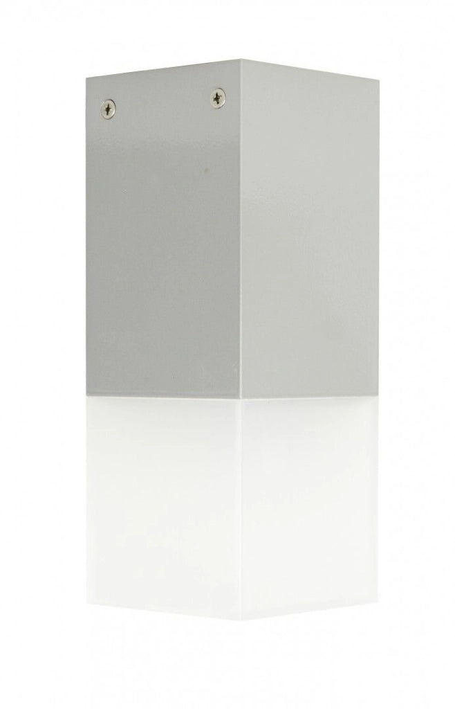 Plafoniera esterna SU-MA Cube E27 IP44 argento 20,5cm