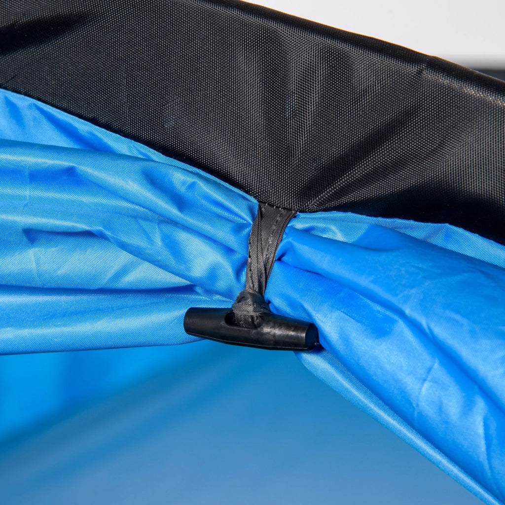 Tenda a tunnel per 2-3 persone Tenda da campeggio 190T con picardi; fibra di vetro e poliestere; azzurro chiaro; 426x206x154cm
