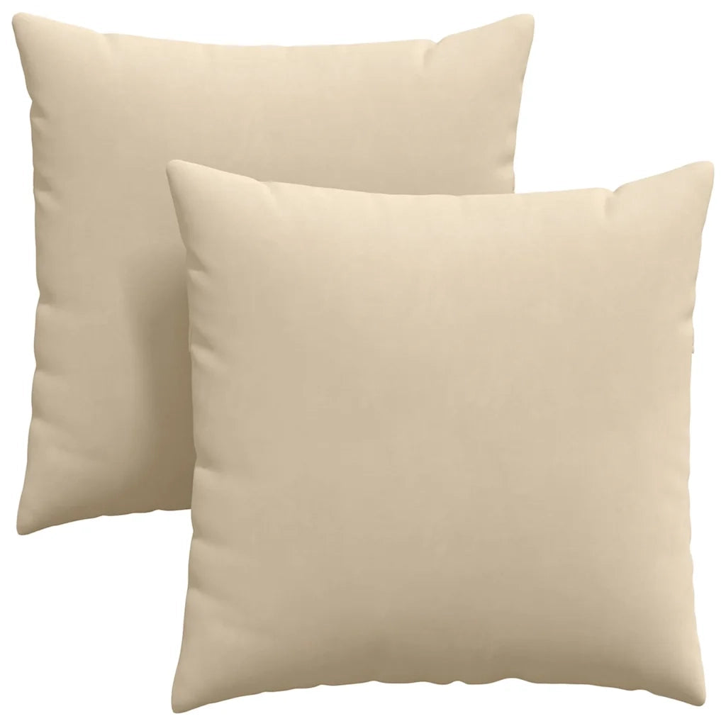 Cuscini da Divano 2 pcs Crema 80 x 80 cm Tessuto 42014073