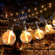 Fili di illuminazione per esterno - Festoni di luce 35FT G40 25+3 lampadine LED IP44 Impermeabile - Terrazza Patio Giardino Natale Festa Matrimonio Decorazione illuminante
