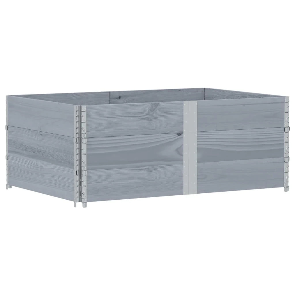Fioriera rialzata per piante fiori terrazzo giardino 150 x 100 cm legno massello di pino grigio 02_0037419
