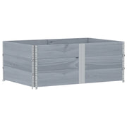 Fioriera rialzata per piante fiori terrazzo giardino 150 x 100 cm legno massello di pino grigio 02_0037419