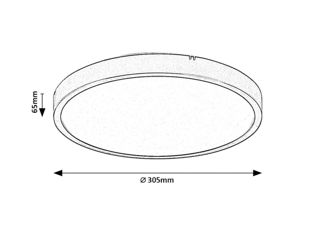 Plafoniera LED Rabalux Alenzo rotonda 30cm 18W IP44