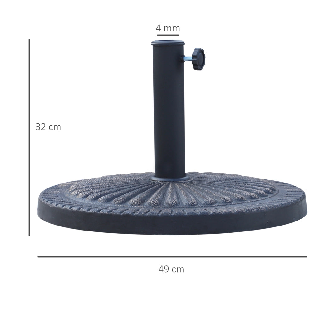 Base per Ombrellone Rotonda ¨C Minimal ¨C Grigio ?49x32cm