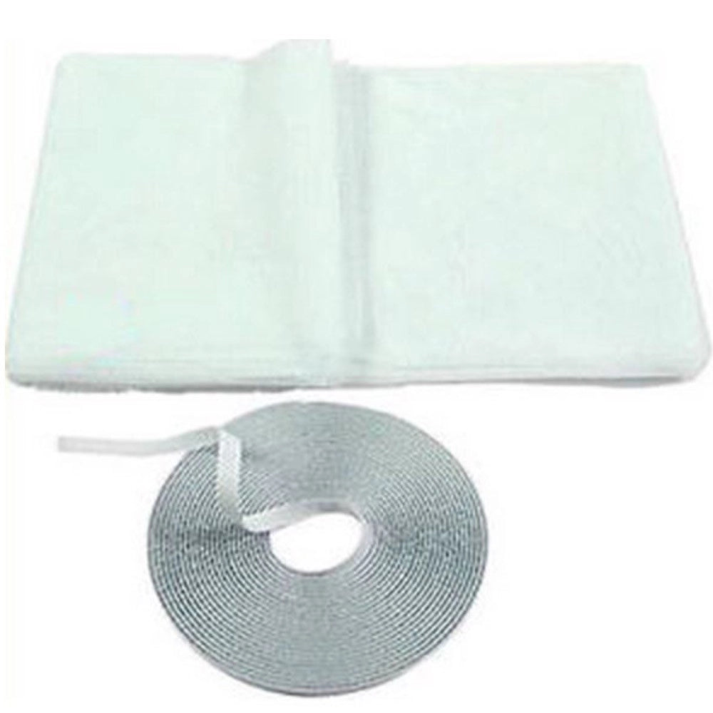 Trade Shop - Zanzariera Bianca In Poliestere Per Porta Finestra 130x150cm Anti Zanzare Casa 614338 -