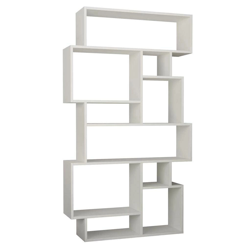 Libreria Moderna 168x96x25 cm Scaffale 8 Ripiani in MDF Bianco