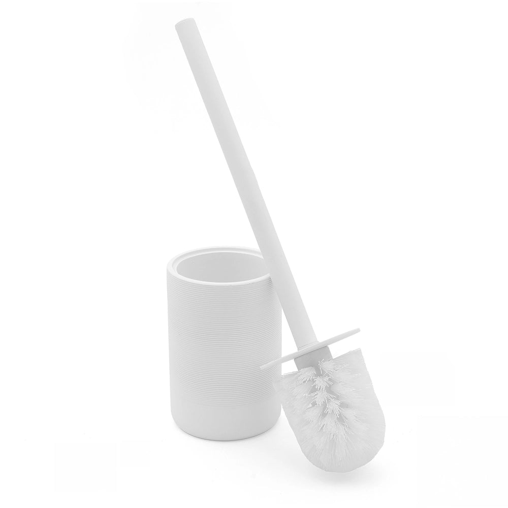 Set accessori bagno 4 pezzi in poliresina bianca Marica