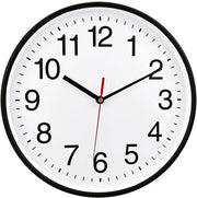 Orologio silenzioso da parete, 30 cm, senza ticchettio, orologio da parete di alta qualità in legno di abete, orologio decorativo per casa/cucina/ufficio/scuola, facile da leggere, funziona con batterie (bianche)