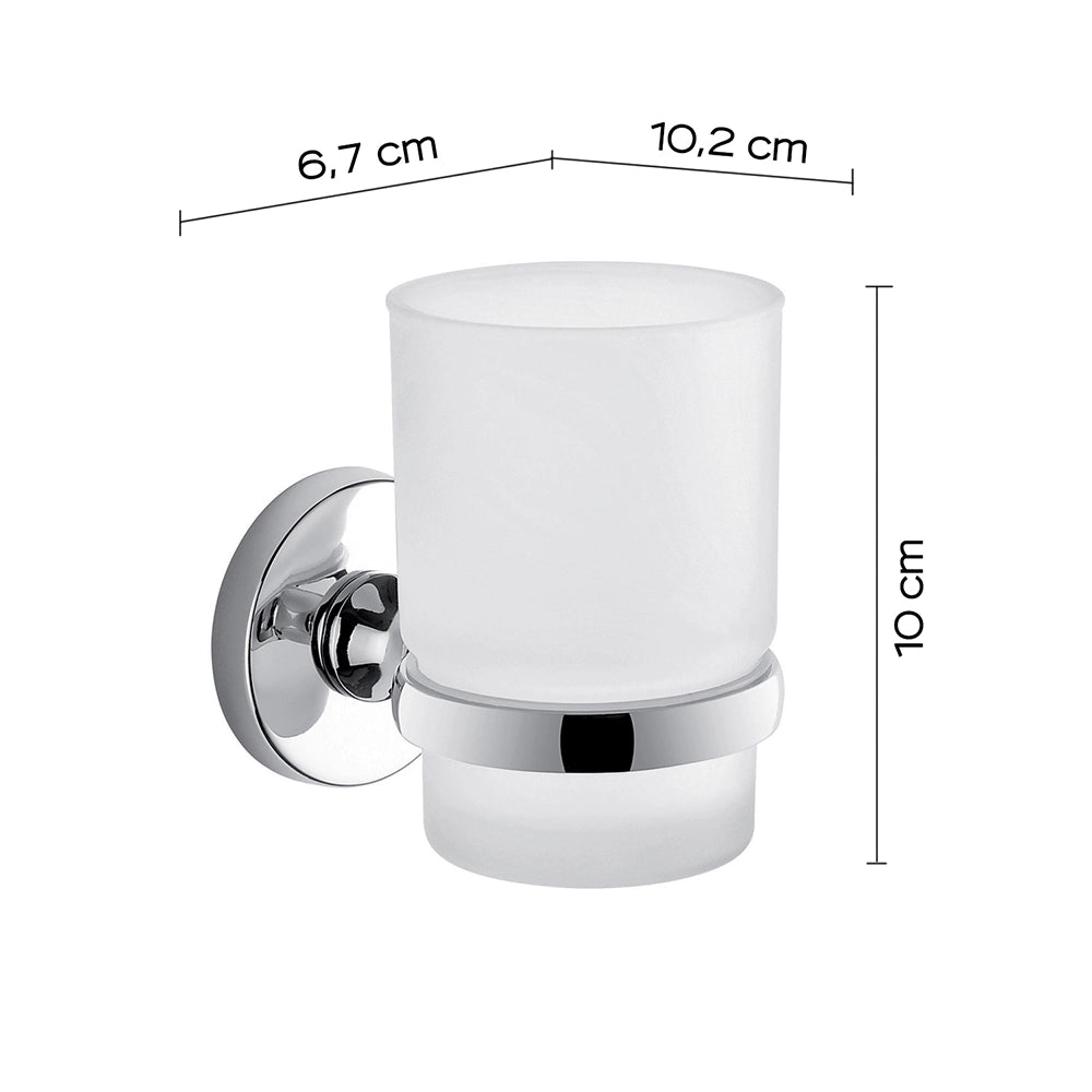 Set portaspazzolini e dosasapone da muro Gedy linea Felce cromato