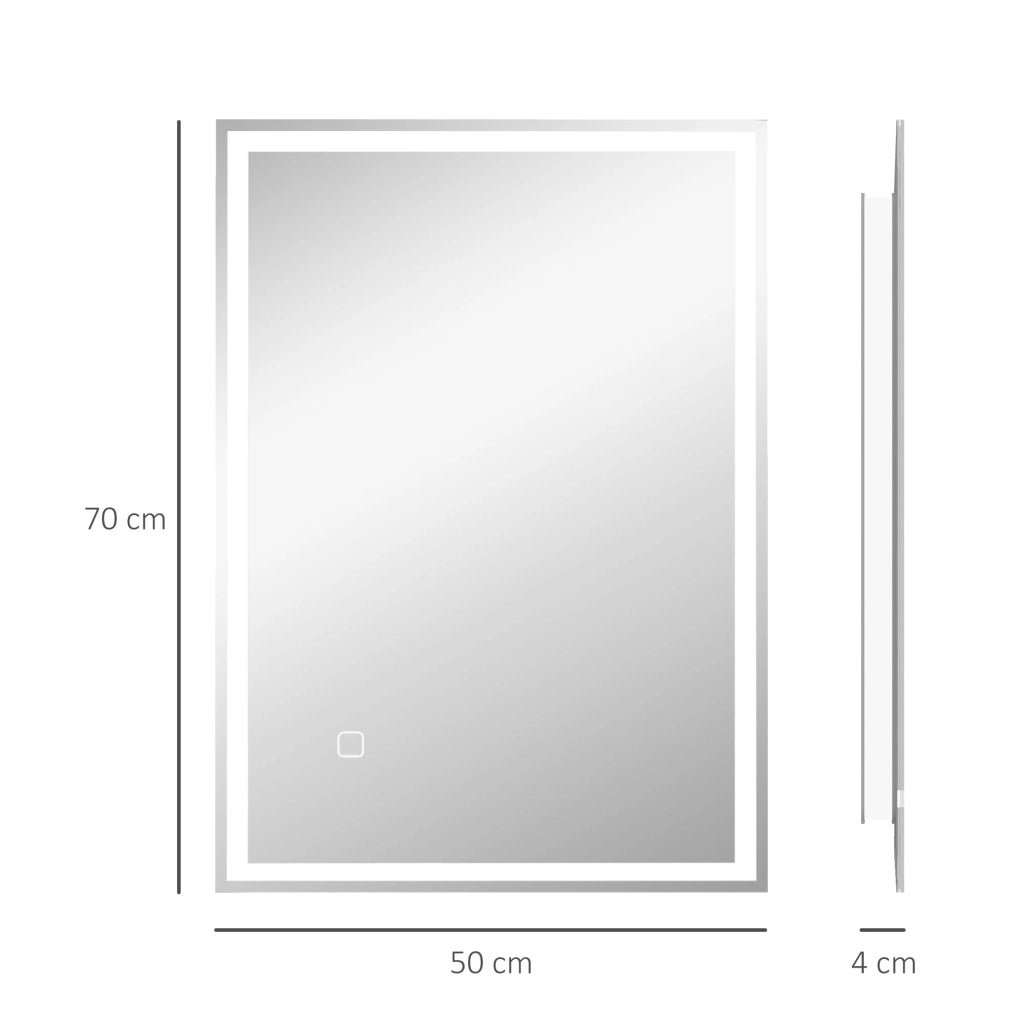 Specchio da Bagno LED ¨C Xylo ¨C Bianco con Interruttore Touch