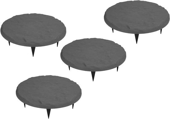 Migliopali decorativi da 39 cm per sentieri e scalini di ingresso con resina di polipropilene e gradini in gomma