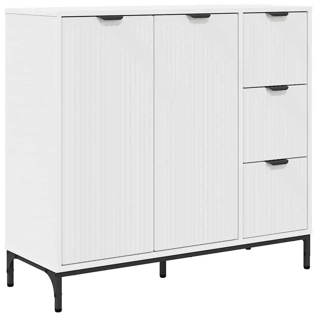 Credenza-Buffet-Armadio da cucina Bianco 89.5 x 33 x 82 cm Legno multistrato