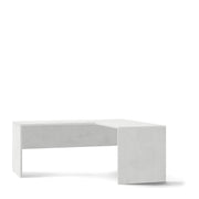 Scrivania Angolare Dx 180x169 h76cm Bianco Ossido