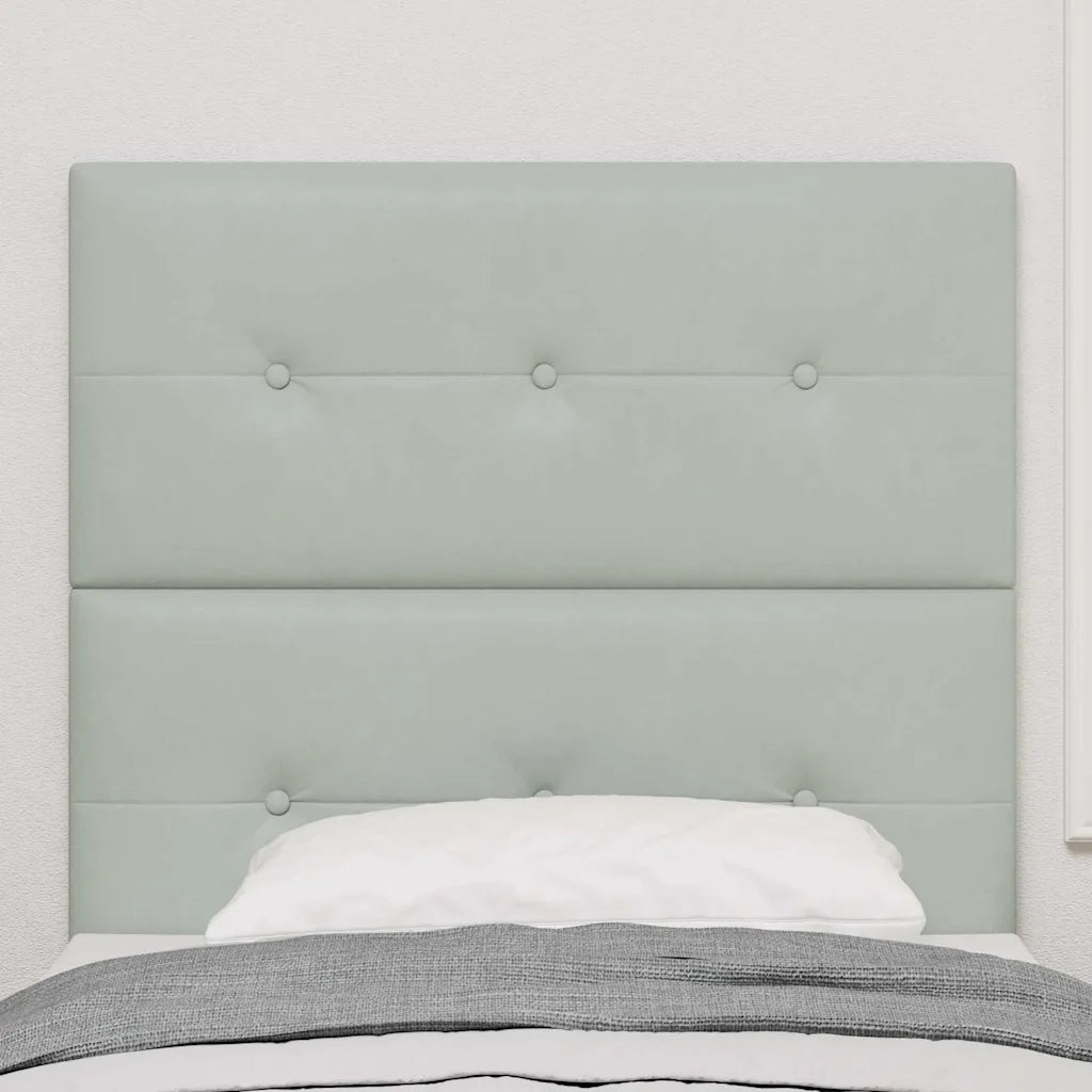 Testiera | Testata Grigio chiaro 90 cm Velluto
