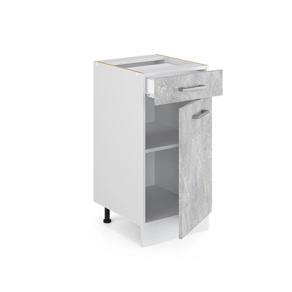 Vicco Mobiletto base per cucina Calcestruzzo 40 cm , PL Rovere