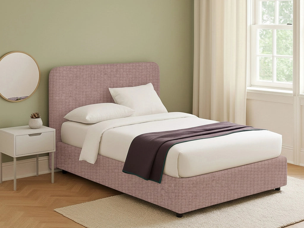 Telford, Letto Piazza e Mezza Sfoderabile Made in Italy, Rosa Antico