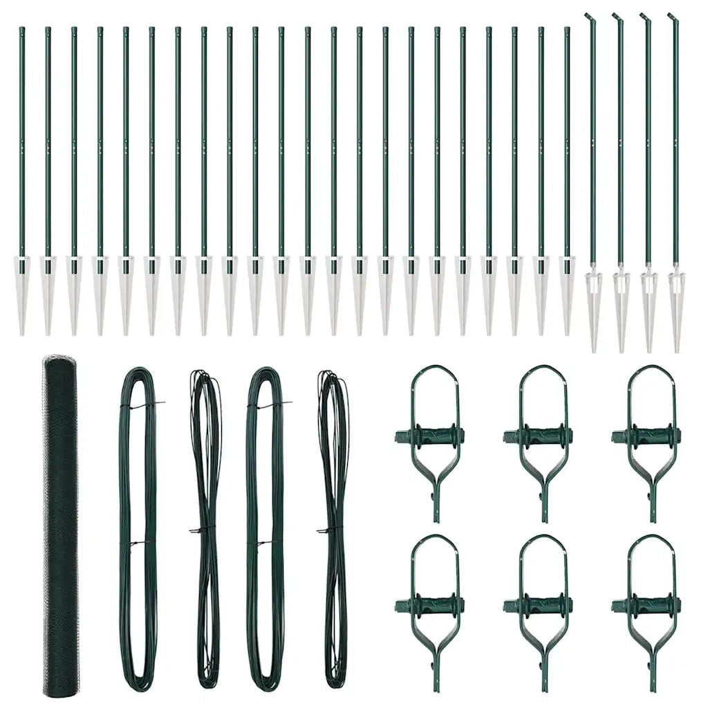 Palo della recinzione Verde 50 x 1,6 m (rete da 13 mm)