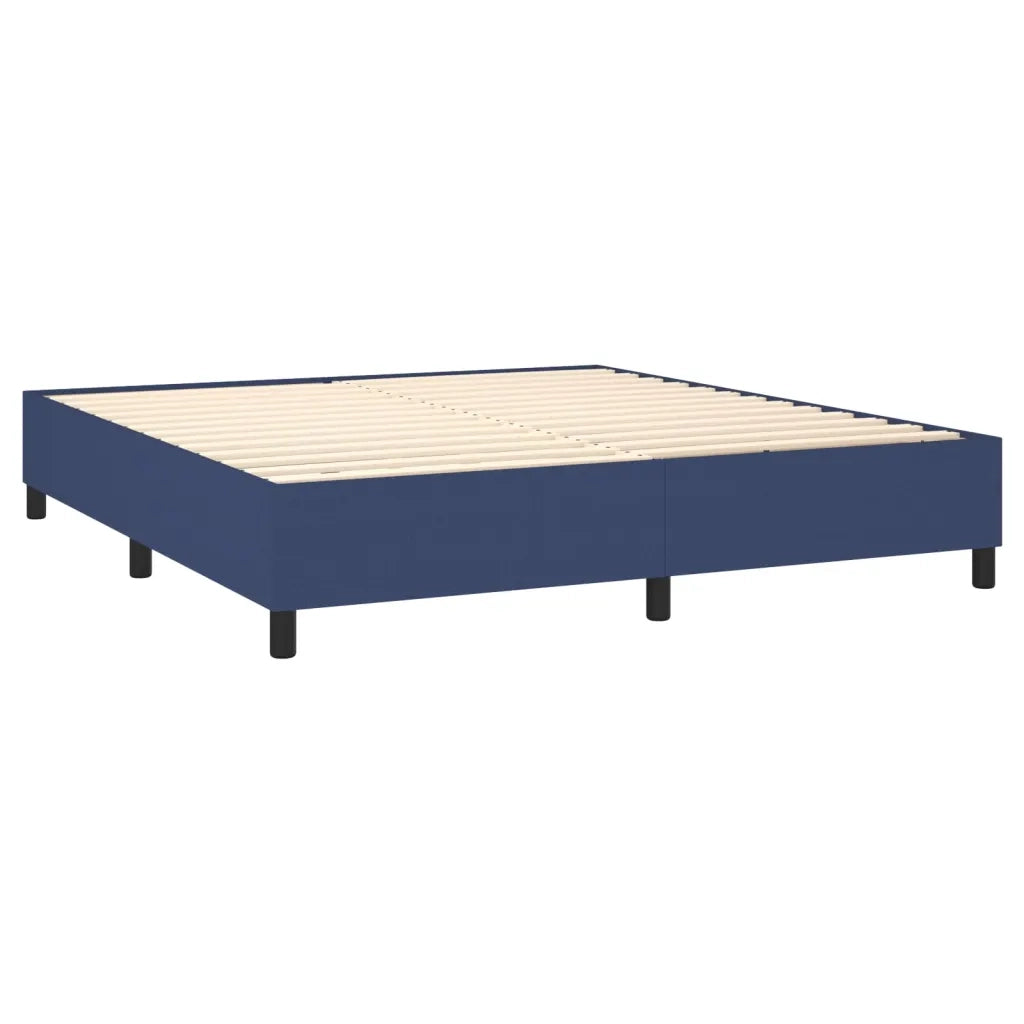 Letto a Molle con Materasso e LED Blu 180x200 cm in Tessuto 3135219