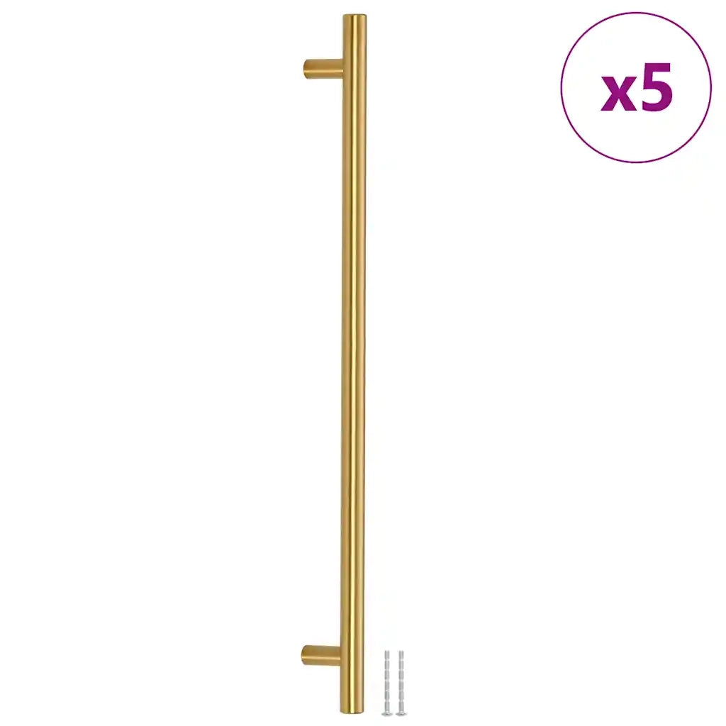 Maniglie per Mobili 5pz Oro 480mm in Acciaio Inox 155363