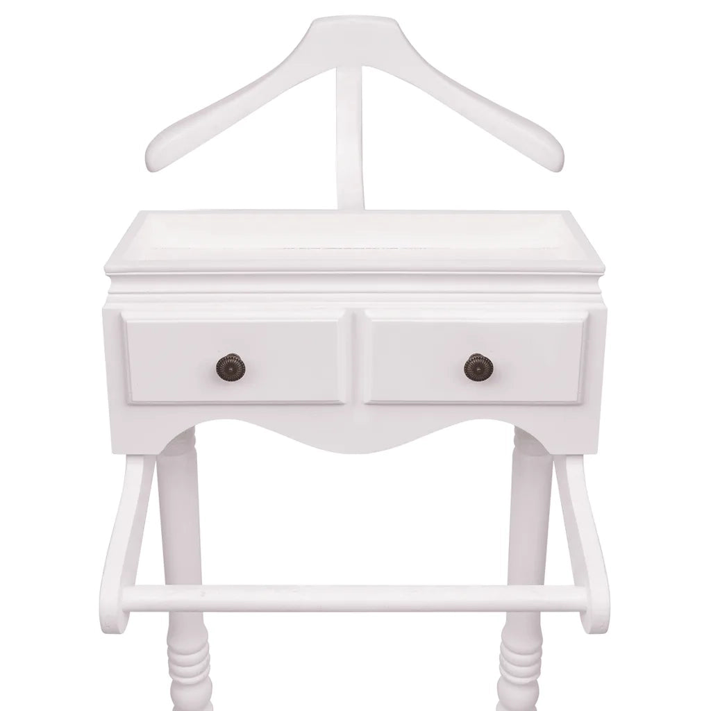Appendiabiti con Armadietto in Legno Bianco 242751