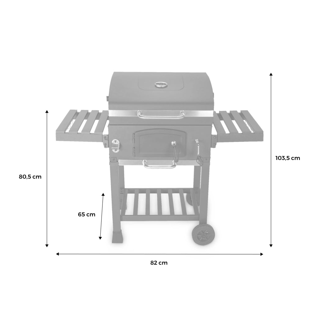 Barbecue a carbonella con copertura, nero