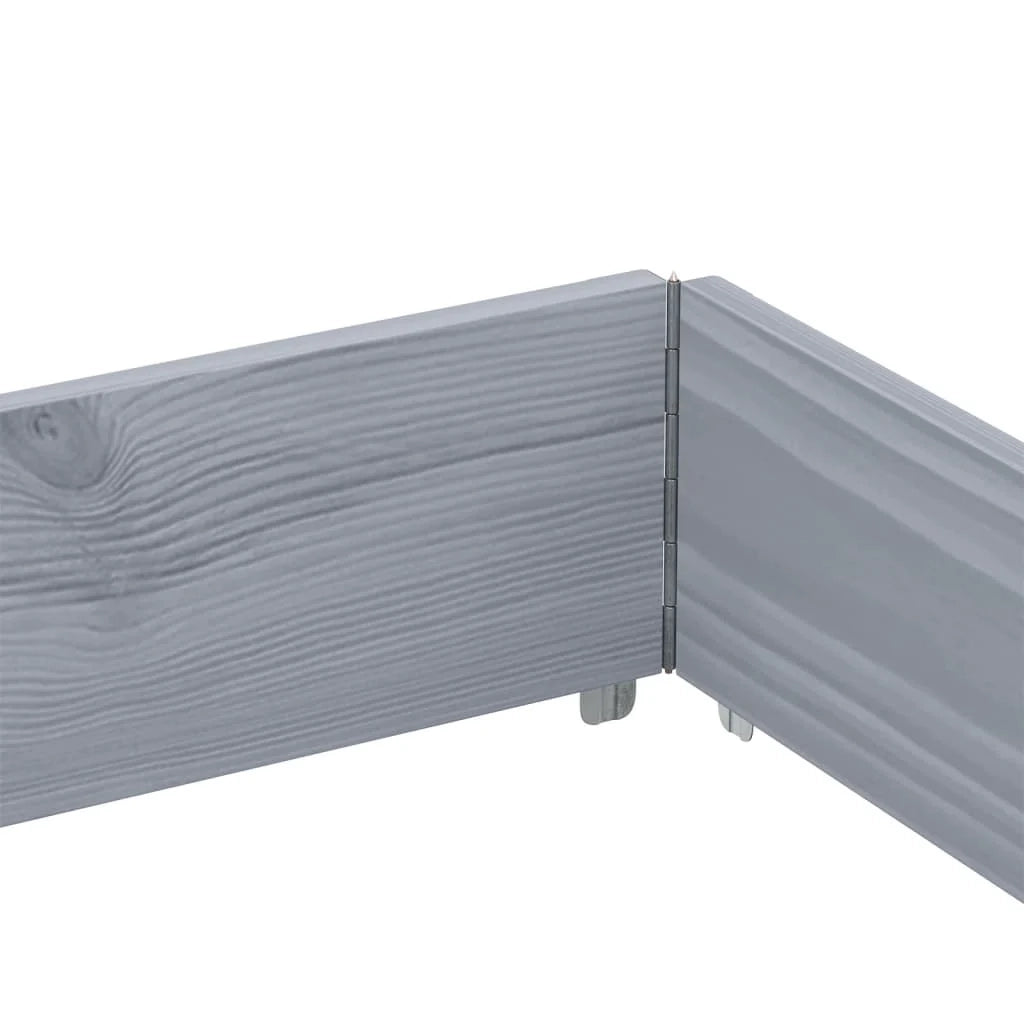 Fioriera rialzata per piante fiori terrazzo giardino 150 x 100 cm legno massello di pino grigio 02_0037419