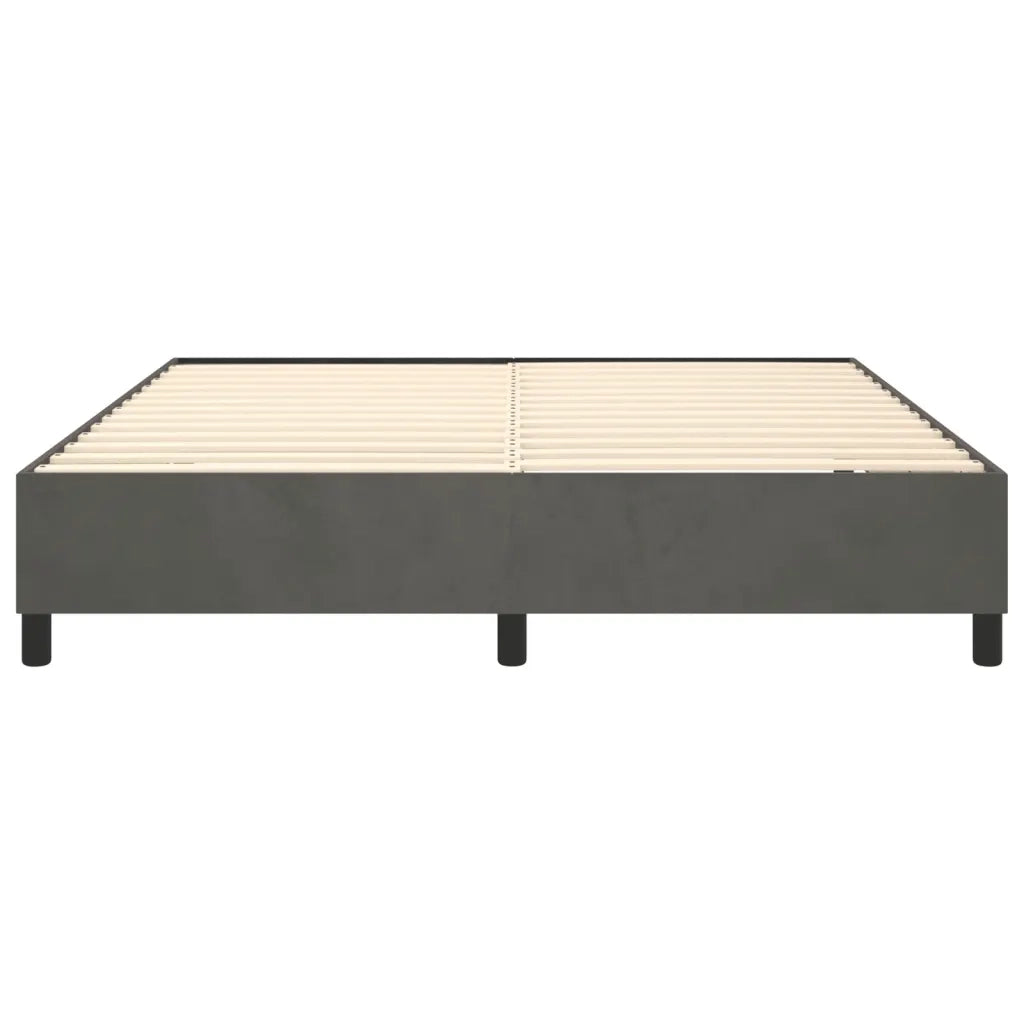 Struttura Letto a Rete a Molle Grigio Scuro 200x200 cm Velluto